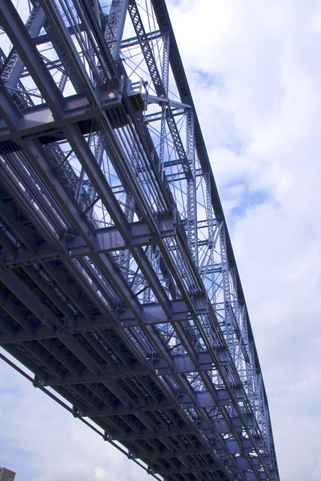 The Purple People ( pedestrain ) Bridge over the Ohio River