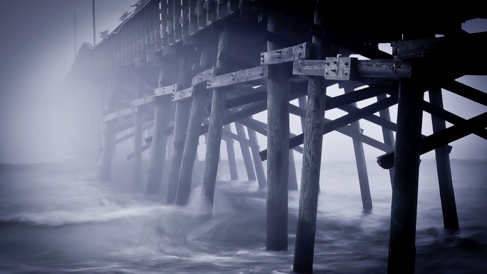Ocean Crest Pier (Oak Island, NC)in the Early morning fog